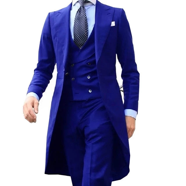 CustomizedGold Collar Ivory Men Suit Wedding Party Formal Groom Groomsman Prom Business Male Tuxedos 3 Piece Set Jacket Vest Pan