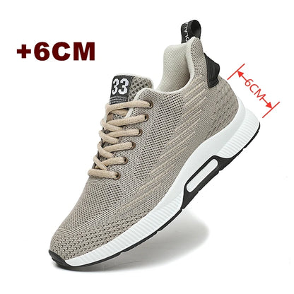 Big Size Elevator Shoes Men Sneakers Heightening Shoes Height Increase Shoes Insoles 6CM Man Daily Life Height Increasing Shoe