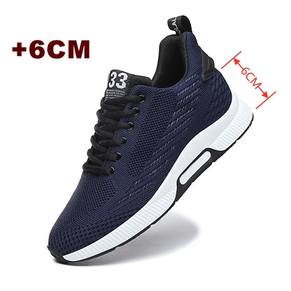Big Size Elevator Shoes Men Sneakers Heightening Shoes Height Increase Shoes Insoles 6CM Man Daily Life Height Increasing Shoe
