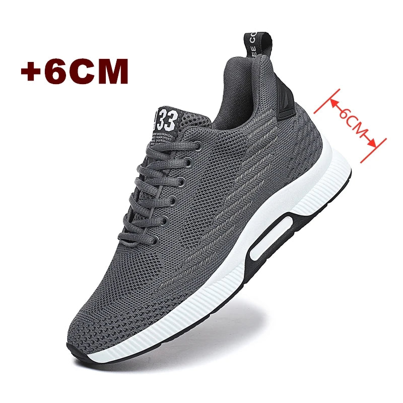 Big Size Elevator Shoes Men Sneakers Heightening Shoes Height Increase Shoes Insoles 6CM Man Daily Life Height Increasing Shoe