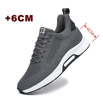 Big Size Elevator Shoes Men Sneakers Heightening Shoes Height Increase Shoes Insoles 6CM Man Daily Life Height Increasing Shoe