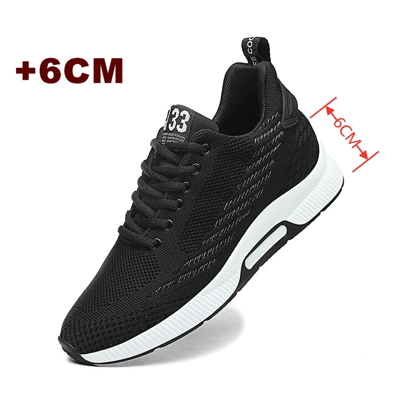 Big Size Elevator Shoes Men Sneakers Heightening Shoes Height Increase Shoes Insoles 6CM Man Daily Life Height Increasing Shoe
