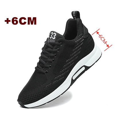 Big Size Elevator Shoes Men Sneakers Heightening Shoes Height Increase Shoes Insoles 6CM Man Daily Life Height Increasing Shoe